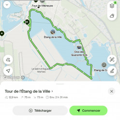 Aigues mortes Tour de l'étang de la ville